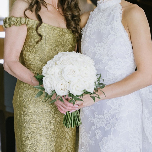 Markarian Strapless Yolanda Gold Brocade Gown - Picture 10 of 11